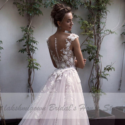 NumberSea - NumberSea Mermaid Wedding Dresses with Detachable Skirt Blush Pink