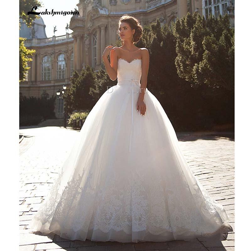 NumberSea - NumberSea Modest Lace A - Line Wedding Dresses Vintage Bride Gown