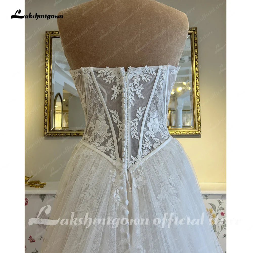 NumberSea - NumberSea NumberSea A Line Wedding Dresses For Women Sweetheart Elegant Wedding Gowns Lace Long Sexy Dresses robes de soirée mariage