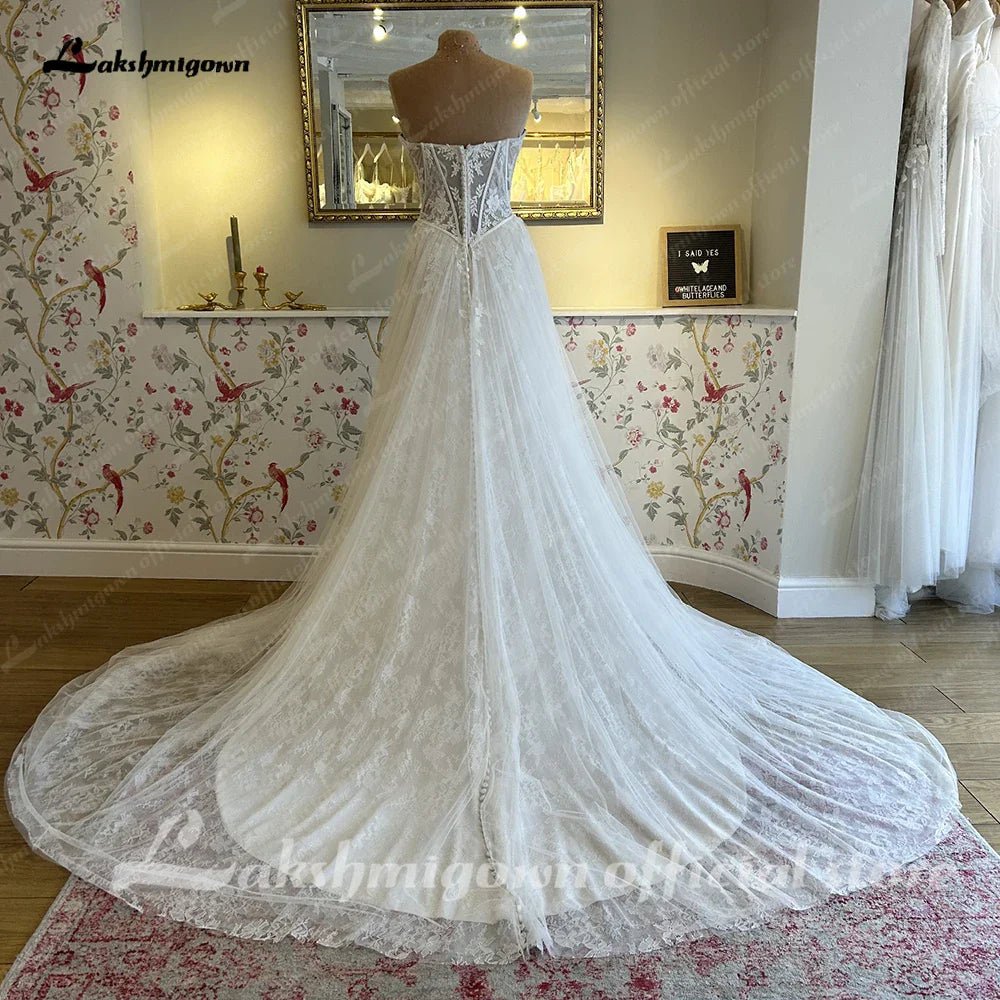 NumberSea - NumberSea NumberSea A Line Wedding Dresses For Women Sweetheart Elegant Wedding Gowns Lace Long Sexy Dresses robes de soirée mariage