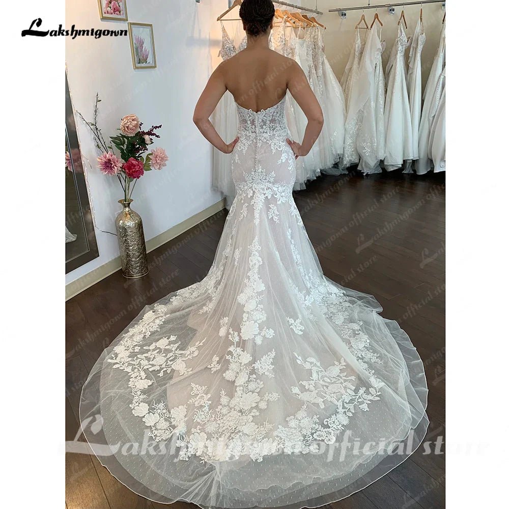 NumberSea - NumberSea Off the Shoulder Mermaid Lace Wedding Dresses Boho Style Vestidos De Novia 2025 Nuevos Sexy Bridal Gowns