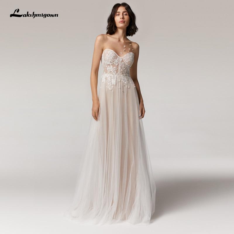 NumberSea - NumberSea Princess Champagne Wedding Dress A Line New Designer