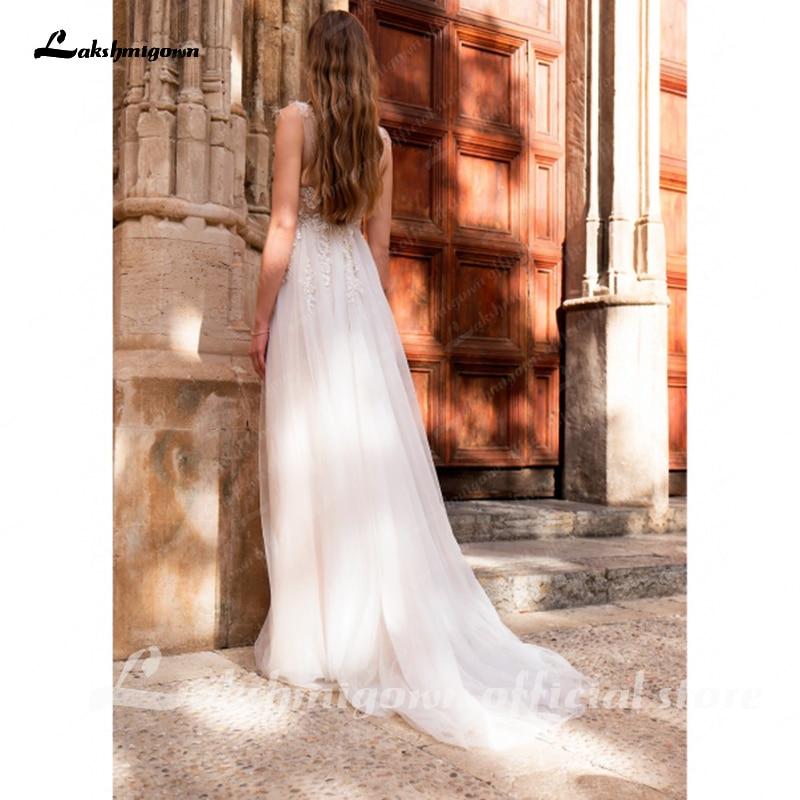 NumberSea - NumberSea Princess champagne Wedding Dress Lace Up Back Beaded