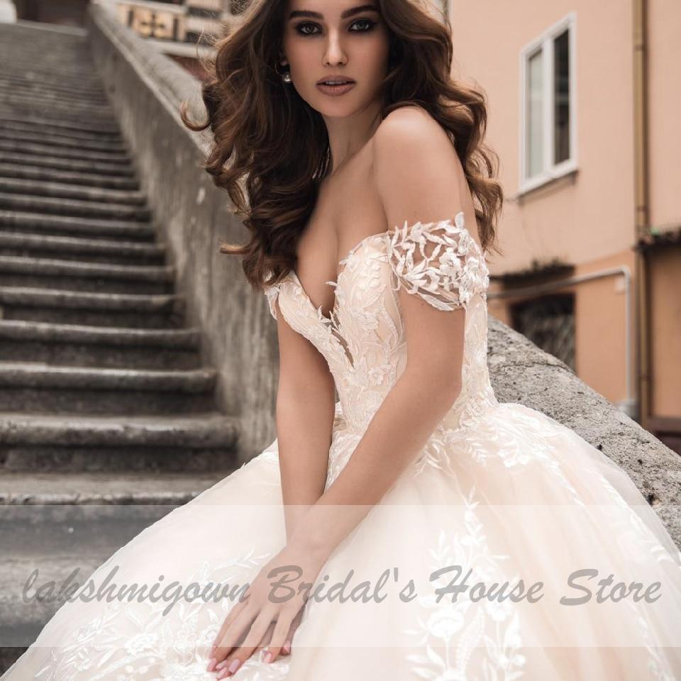 NumberSea Princess Wedding Dress Champagne Ball Gown