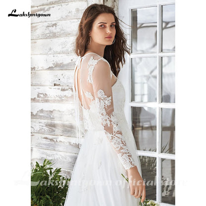 NumberSea White Wedding Dress Boho Two Pieces Sexy 2021 Bridal Gown Sleeveless Floor Length With Court Train Lace Appliques Elegant