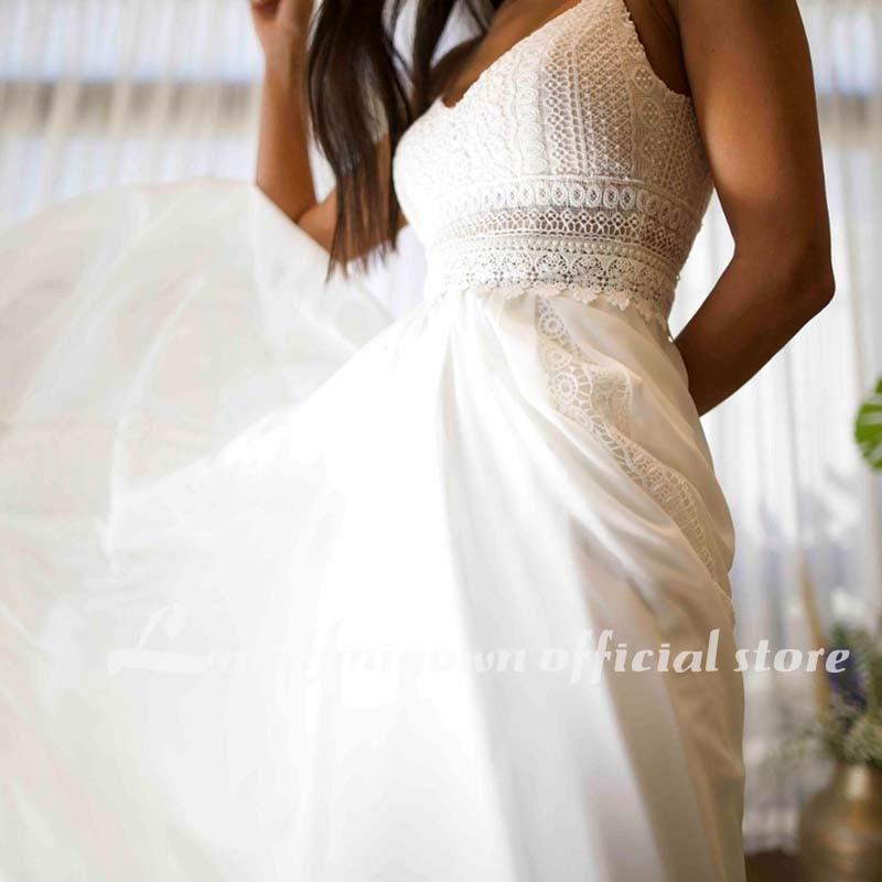 NumberSea Sexy Summer Wedding Dress Lace Appliqued