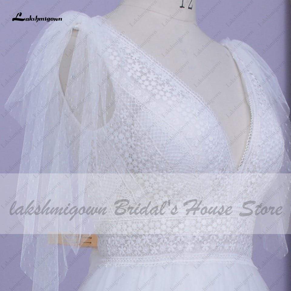 NumberSea Sexy Hochzeitskleid A-Linie 2021 Brautkleider V-Ausschnitt