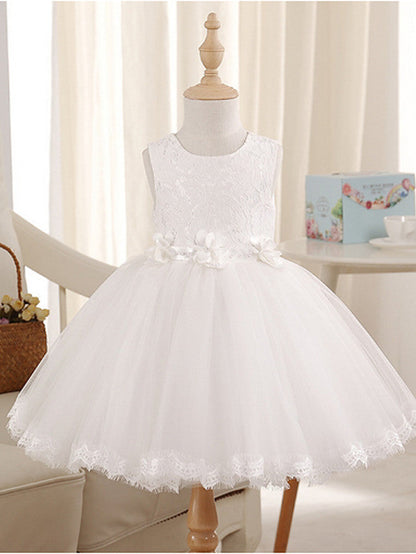 Short Princess Jewel Neck Pageant Flower Girl Dresses