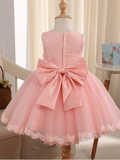 Short Princess Jewel Neck Pageant Flower Girl Dresses