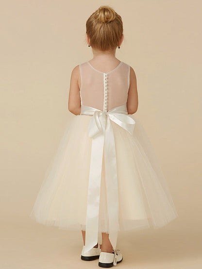 Short Princess Tulle Wedding Birthday Pageant Flower Girl Dresses