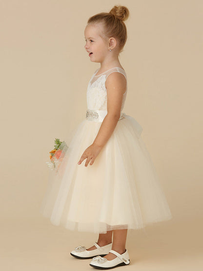 Short Princess Tulle Wedding Birthday Pageant Flower Girl Dresses