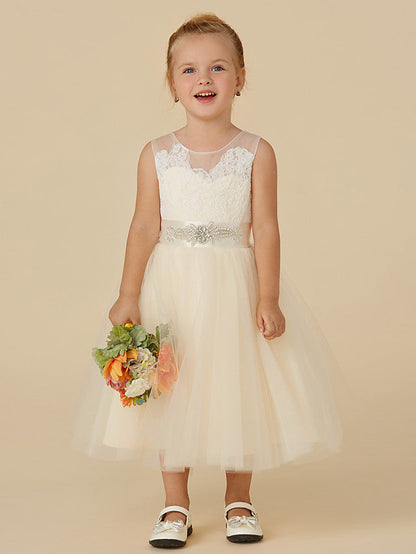 Short Princess Tulle Wedding Birthday Pageant Flower Girl Dresses