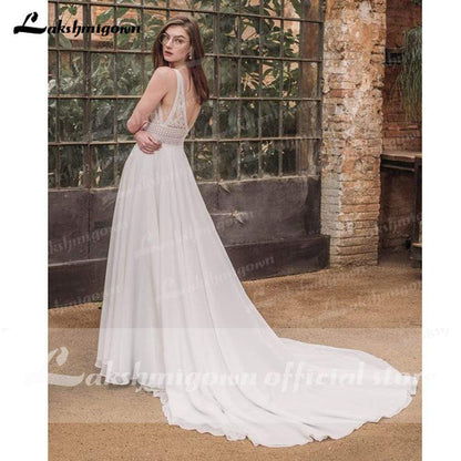 NumberSea Simple Beach Wedding Dresses 2021 Sexy Off The Shoulder