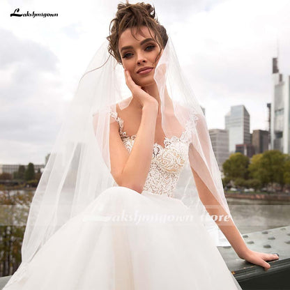 NumberSea Simple Strapless Sweetheart A-Line Wedding Dresses