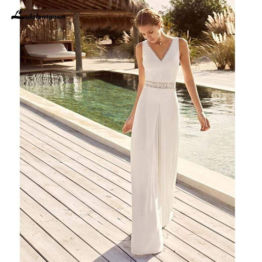 NumberSea Simple Women Jumpsuits Wedding Dresses