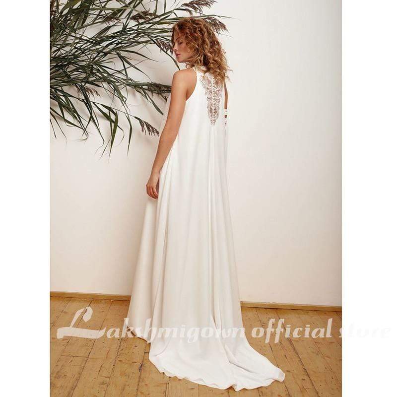 NumberSea Soft satin Ivory Wedding Dress women