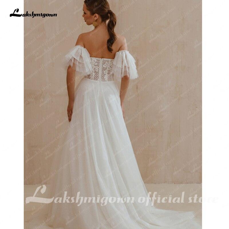 NumberSea Sweetheart Neck Wedding Dress with short sleeves